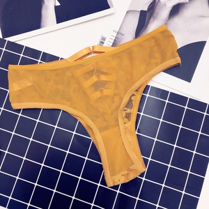 Culottes transparentes sexy en dentelle pour femmes, respirantes, taille haute, effet push-up, en modal - Product Image 5