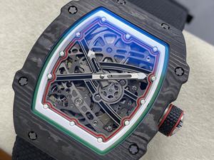 Montre mécanique haut de gamme sur mesure, qualité supérieure, étanche, 39 mm, mouvement CRMA7, RM67-01, squelette en carbone NTPT, montre RM - Product Image 3