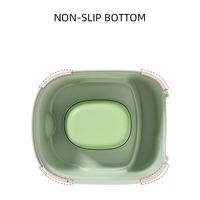 Tabouret d'apprentissage de la propreté multifonctionnel pour enfants, vert, simple, portable, antidérapant, motif uni, chaise de toilette pour bébé avec coussin