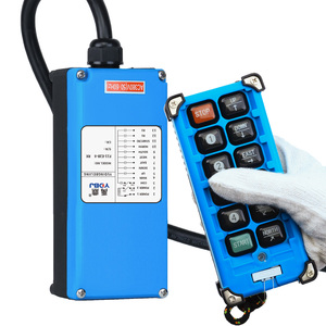 F21-E2B-8 กันน้ำอุตสาหกรรมไร้สายอัจฉริยะรีโมทคอนโทรล 8 ช่องเครนรีโมทโลหะพลาสติก 24V ป้องกันการกระแทก - Product Image 1