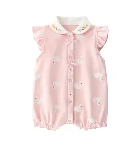 Quần Áo Trẻ Em Tùy Chỉnh Mùa Hè 100% Cotton Trẻ Sơ Sinh Bé Rompers In Mô Hình Trẻ Em Quần Áo 0-3months Bé Onesies