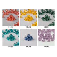 Perles de strass en diamant à double pointe facettées Clarity Luster 4 mm en résine écologique avec trou pour broderie de vêtements et bijoux