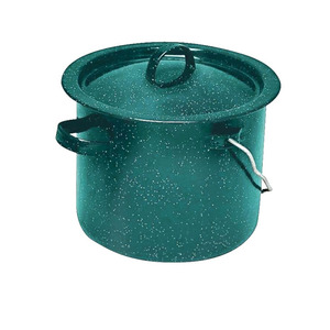 14cm Enamelware Kitchen Outdoor Camping Picnic Custom logo Printed Blue Speckled Enamel Ware Glaze <strong>Billy</strong> <strong>Can</strong> Pot with Cover - Product Image 4