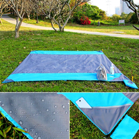Tapis de plage surdimensionné anti-sable, portable, imperméable en nylon, pour pique-nique en extérieur, léger, pour voyage et camping, avec logo personnalisé