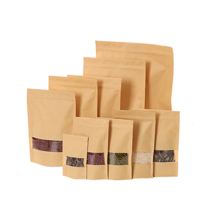 Écologique Personnalisé Imprimé Ziplock Pochette En Papier Kraft ~ - Product Image 1