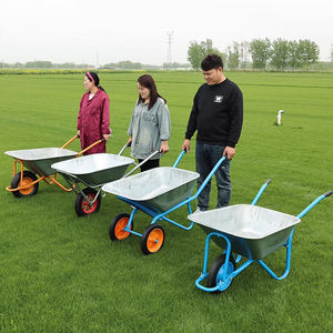 Carretilla de metal para jardín con marco de acero al por mayor, carretilla de construcción resistente con ruedas neumáticas, carro de construcción - Product Image 2