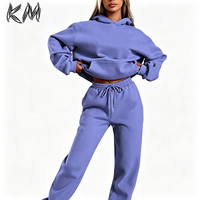Ensemble de survêtement décontracté pour femme, sweat-shirt à capuche surdimensionné en molleton bouclette avec imprimé en relief et pantalon droit, 2 pièces