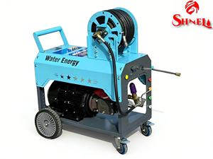 Nouvelle <span class=keywords><strong>machine</strong></span> de nettoyage de canalisations <span class=keywords><strong>à</strong></span> eau froide haute pression 3kW 130 bars avec tuyau de 30 m pour usage domestique, commercial, municipal et pour les stations de lavage de voitures - Product Image 2
