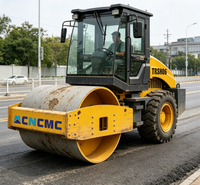 Rouleau compresseur vibrant à tambour unique CNCMC TRSH06 6T, puissance 36,8 kW, pour l'entretien routier municipal et le compactage du sol et de l'asphalte
