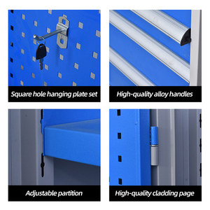 Armoire à outils en métal robuste avec 3 tiroirs et 1 étagère, armoire à outils d'atelier avec filet suspendu - Product Image 3