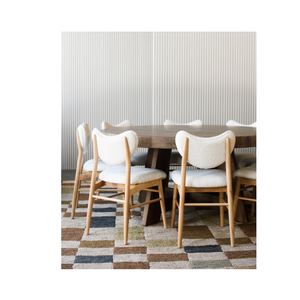 Table à manger en bois massif de qualité supérieure, mobilier contemporain pour la maison, table de salle à manger moderne pour restaurant, hôtel, villa et appartement - Product Image 5