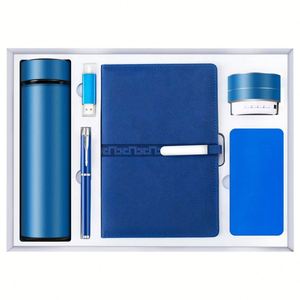 สมุดโน้ตเย็บปกแข็ง BSY A5 PU พร้อมกระติกน้ำร้อน ปากกา พาวเวอร์แบงค์ แฟลชไดรฟ์ USB และลำโพง - ชุดของขวัญธุรกิจ 100 แผ่น - Product Image 2