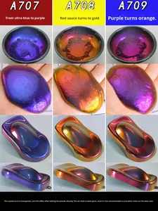 Poudre de Pigment Super Caméléon pour Voiture, Pigment Optique à Changement de Couleur, Peinture Automobile, Boue Cristalline, Époxy, Nail Art, Bricolage et Artisanat - Product Image 4