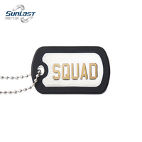 Collares con etiquetas de perro personalizadas Etiquetas de perro de acero inoxidable Espacios en blanco Código QR Etiqueta de perro con cadenas y silenciadores