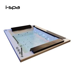 Bañera Rectangular Moderna de Acrílico, Independiente, con Cascada, Masaje de Aire y Funciones de Relajación, Modelo Perth - Product Image 1