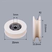 Roues de guidage entièrement céramiques 35*10.8mm pour le tréfilage, personnalisables OEM, certifiées ISO9001, longue durée de vie
