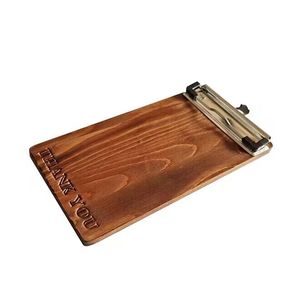 Pequeño Portapapeles de madera tamaño Memo logotipo personalizado MINI tableros de menú de almacenamiento con Clip, soporte de recibo a granel comprobar presentador fiesta evento - Product Image 2