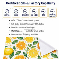 Custom Digital Printing 100% Cotton Citrus Splash Beach Towel 50+ Washes Colorfast Mixed Size Order Beach Towel Small MOQ