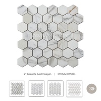 Centurymosaic Prix de gros Carreau de mosaïque en marbre hexagone blanc pour fabricant de sol de salle de bain
