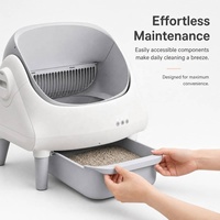 Bac à litière autonettoyant pour chat, prêt à être expédié, commande en gros, logo personnalisé