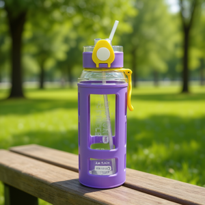 Bottiglia in Plastica Zaa 850ml con Cannuccia e Manico, Portatile per Escursioni e Viaggi, Design Moderno Unisex, Modello Ad 1711 - Product Image 2