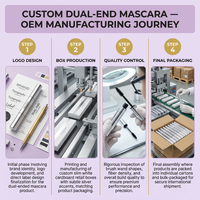 Mascara longue tenue effet cils 3D volumisant, résistant à l'eau, prêt pour la plage, type faux-cils, marque privée OEM ODM Clean Beauty