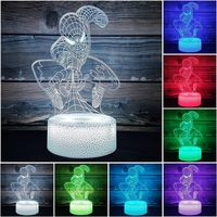 Saint valentin cadeau veilleuse chambre décor lumières veilleuse acrylique lampe spiderman 3d acrylique veilleuse
