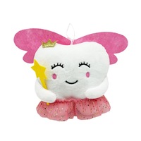 Porte-clés en peluche mignon de dessin animé, jouet doux Fée des Dents, en coton PP, technique de broderie disponible, plusieurs couleurs, accessoire parfait