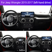 Autoradio Android Podofo 12,3 pouces 8 cœurs 4+64 CarPlay/Android Auto/GPS/WIFI/RDS/DSP/IPS sans fil pour Jeep Wrangler 2015-2017