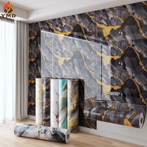 Autocollant mural en marbre à motif de <span class=keywords><strong>dalle</strong></span> minimaliste finition mate <span class=keywords><strong>Auto</strong></span>-adhésif Facile à nettoyer pour meubles Armoire Réfrigérateur - Product Image 2