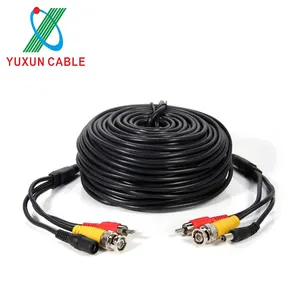 BNC+RCA+DC connector 3 in 1 BNC Cable Power Video Audio extension CCTV AHD Cameras Cable For CCTV Security Camera system