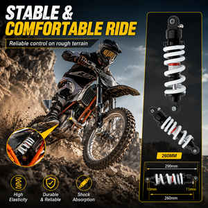 Amortisseur à air de 260 mm, suspension arrière pour moto BSE <span class=keywords><strong>Kayo</strong></span> CRF KLX YZF Pit Bike/Dirt Bike - Product Image 4