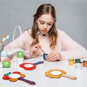 Specchietti in Legno <span class=keywords><strong>Mini</strong></span> Fai-da-Te per Dipingere, Giocattoli Artigianali per Bambini - Product Image 6