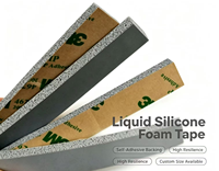 Feuille de mousse de silicone liquide découpée résistante à la chaleur et ignifuge pour l'isolation thermique des batteries de véhicules électriques, avec ou sans adhésif