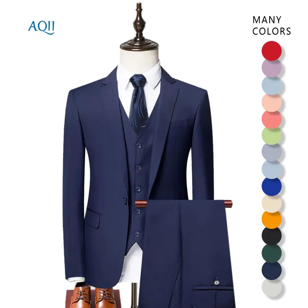Ternos masculinos personalizados, exclusivos para o local de trabalho, personalizados, uma variedade de estilos disponíveis terno masculino de 3 peças