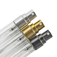 Flacon de parfum cosmétique en verre de 10 ml, format voyage, avec pulvérisateur en aluminium, atomiseur d'huile parfumée, diffuseur