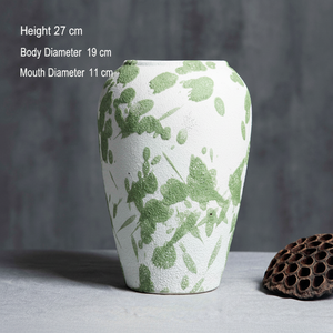 Vases en céramique verte, pots en <span class=keywords><strong>terre</strong></span> <span class=keywords><strong>cuite</strong></span>, ornements, arrangements floraux pour salon, pots à fleurs pour plantes succulentes, plantes vertes - Product Image 4