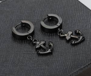 Boucles d'oreilles en acier inoxydable pour homme, bijoux avec ancre, boucles d'oreilles masculines, 2020 - Product Image 2