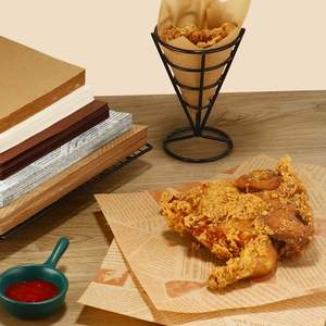 Papier d'emballage alimentaire personnalisé en gros avec logo imprimé, résistant à la graisse, pour sandwichs, burgers, poulet frit et frites - Product Image 3