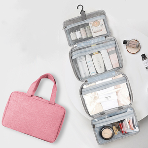 Caustom Logo Waterproof Travel Hanging Toiletry <strong>Bag</strong> for Women <strong>Makeup</strong> Multi <strong>Compartment</strong> Toiletry Cosmetic <strong>Bags</strong> - Product Image 1