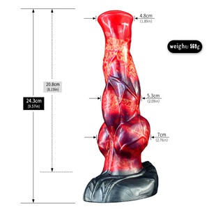 N5044 Dildo de Silicona con Forma de Pene de Dragón, Pene Grueso con Fuerte Ventosa, Tapón Anal, Juguetes Sexuales para Masturbación Femenina, Venta al por Mayor - Product Image 3