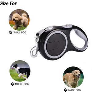 Personalizado al por mayor nueva moda Auto extensible tracción entrenamiento mascota cuerda plomo resistente 10 pies 16 pies 26 pies correa retráctil para perros - Product Image 3