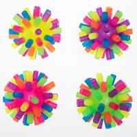 Eudora-boule lumineuse en caoutchouc TPR, jouet sensoriel anti-Stress, clignotant, boule à pointes