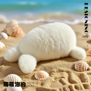 Di fabbricazione personalizzata simpatici animali marini con sigillo bianco pesato giocattoli di peluche con sigillo morbido peluche mascotte - Product Image 6