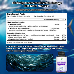 Premium hidrolizado colágeno Softgels vitamina E protección UV hidratación aumentar la salud de la piel suplemento de belleza - Product Image 2