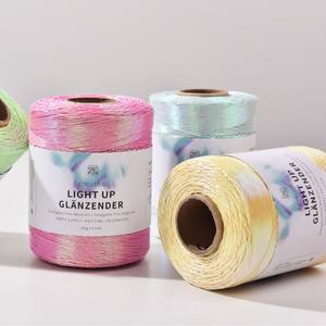 <span class=keywords><strong>Hilo</strong></span> de ganchillo de núcleo hilado de plata iridiscente de 1mm, Popular Coreano, patrón teñido, <span class=keywords><strong>hilo</strong></span> de coser hecho <span class=keywords><strong>a</strong></span> mano DIY - Product Image 3