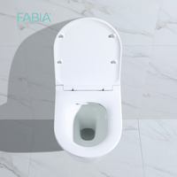 Salle de bain moderne européenne Cuvette de toilette multicolore WC sans rebord Toilette noire monobloc à suspendre au mur avec système de chasse d'eau Tornado