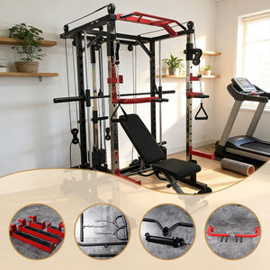 อุปกรณ์ออกกำลังกายแบบมัลติฟังก์ชั่นสำหรับใช้ในบ้าน พร้อมอุปกรณ์เสริมเครื่องสมิธแมชชีน และโครงแร็คพาวเวอร์แร็ค - Product Image 2