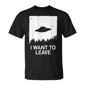 Camiseta Promocional con Silueta Simple de OVNI para Expresar tu Estilo Extraordinario - Product Image 1