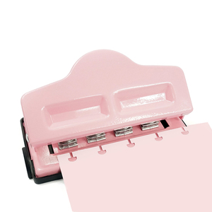 Perforateur de papier en forme de champignon en métal de couleur rose pour le bureau, pour l'artisanat - Product Image 1